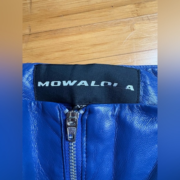 EUC Mowalola-True Blue faux leather pants. Size XS - Picture 7 of 12
